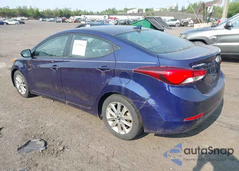 2014 Hyundai Elantra Se from USA, damaged, VIN 5NPDH4AE7EH540192